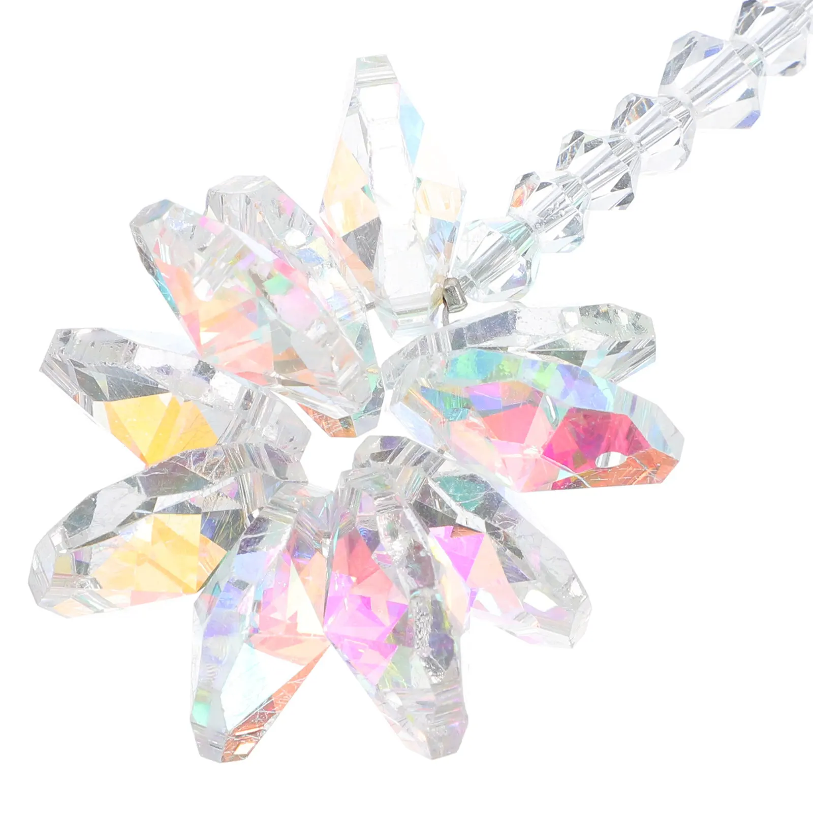 2Pcs Crystal Sun Catcher Window Hanging Decor Flower Pendant Prism Refracts Sunlight Into Rainbows Home Interior Window