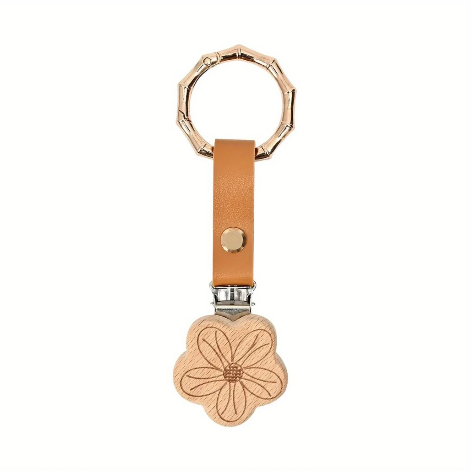 [Boho Chic Hat Clip] Durable Bohemian Chic Wooden Flower Hat Clip for Travel - Multi-Purpose Straw Summer Sun Hat Organizer