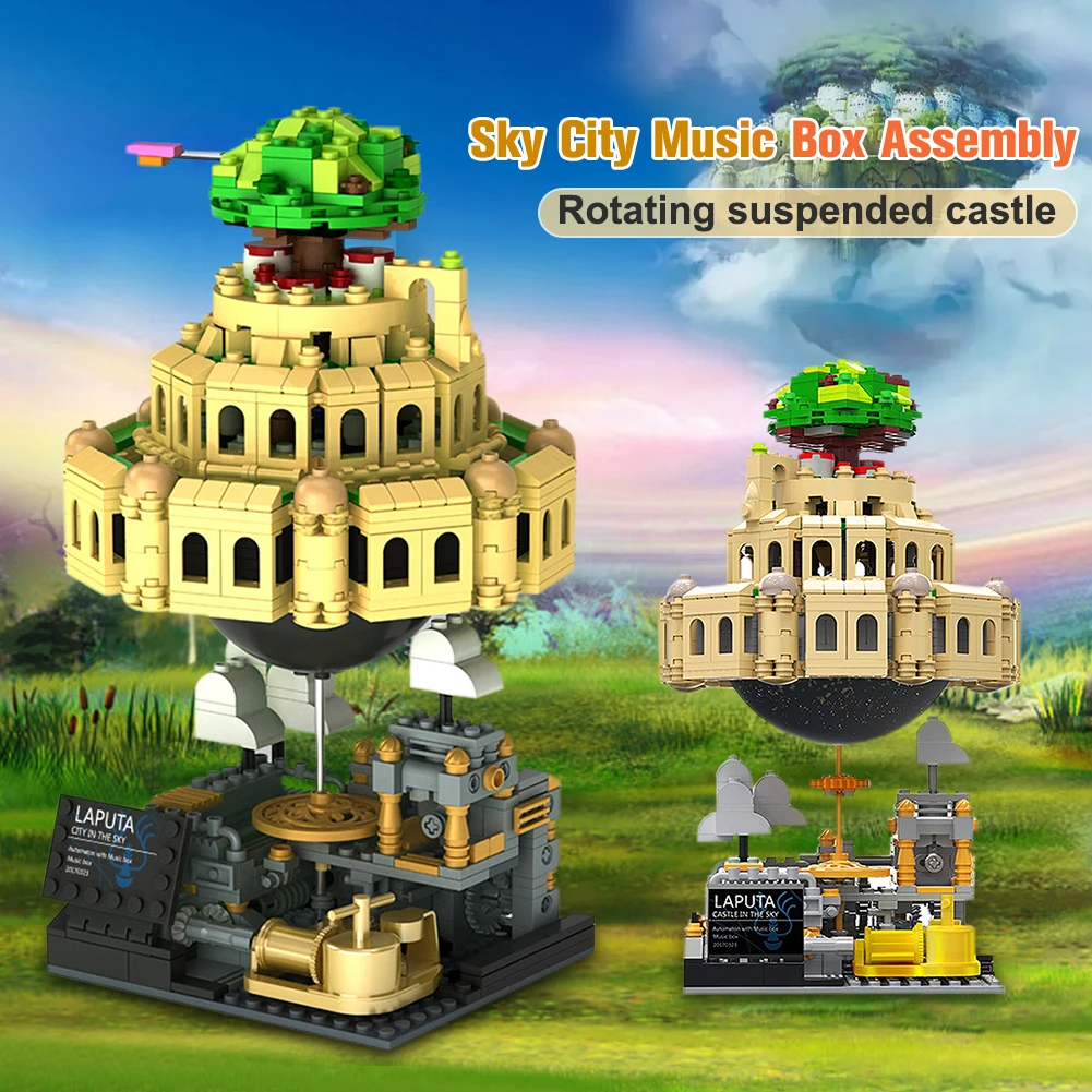 XINGBAO ideas Castle In The Sky Blocks Laputa Castle Music Box Building Blocks MOC Castle Model Set Bricks For Kids Toys Gifts