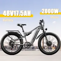Shengmilo S600 hot selling 2000W48V17.5AH adult commuter electric bicycle 26-inch tires snow night all-terrain mountain bike