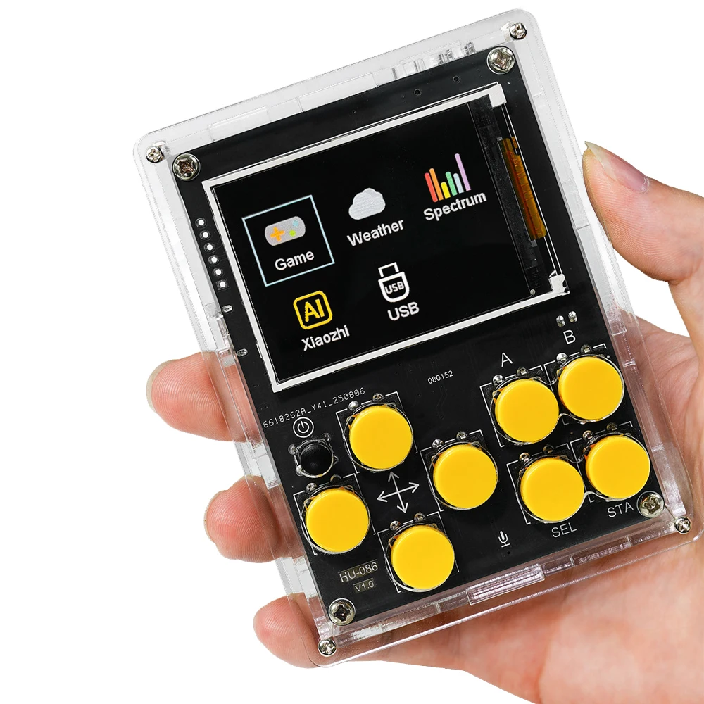DIY Multifunctional Handheld Gaming Console Kit with IoT Weather Clock and AI Robot for Electronic Soldering Practice