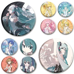 32/44mm MIKU Game Badge on Backpack,cute Cartoon Brooches Cosplay Creative Enamel Pins for Jewelry Clothes Gifts Hat Accessories