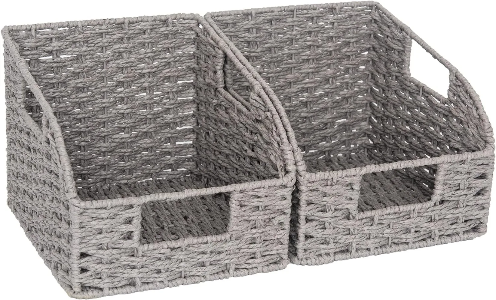 

StorageWorks Pantry Storage Baskets for Organizing, Kitchen Counter Basket with Built-in Handles, Handwoven Kitchen Storage