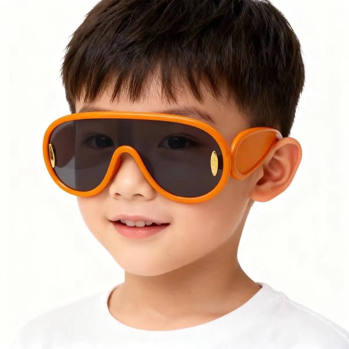 2026 Kinder-Sonnenbrillen Retro UV-beständig Strand-Baby-Sonnenbrillen für Jungen und Mädchen Konkav Geformte Brillen im Trenddesign