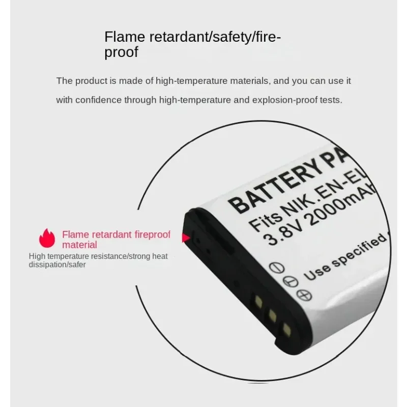 2000mAh Rechargeable EN-EL23 EN EL23 Battery for Nikon COOLPIX P610S P900S B700 S810C P600 for Nikon EL23 Camera Digital Battery