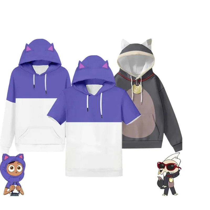 The Owl Cosplay House Luz Zip Up Baseball Jacket Coat Hat Trousers Suits for Unisex Adult Kids Costume Hoodie Sweatshirt