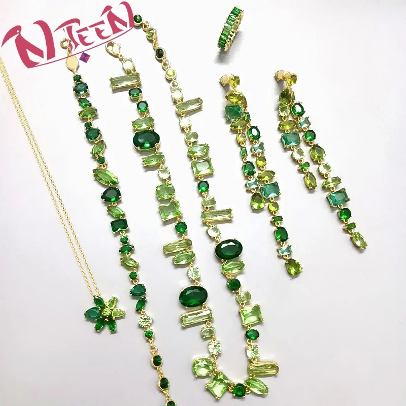 High Quality Original Women's Jewelry Set,Gema Series Colorful Style Jewelry Set,Showing Noble Elegance,Suitable for Holiday Gif