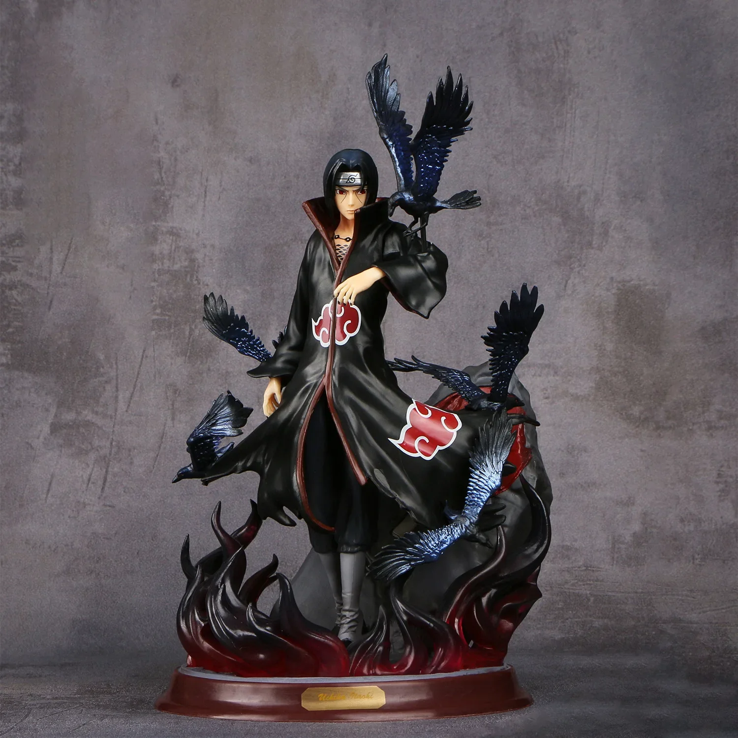 28CM Anime Action Figures Toys Uchiha Itachi Figurine Premium Versie Crow Hall Model PVC Decoration Children Gifts Boy