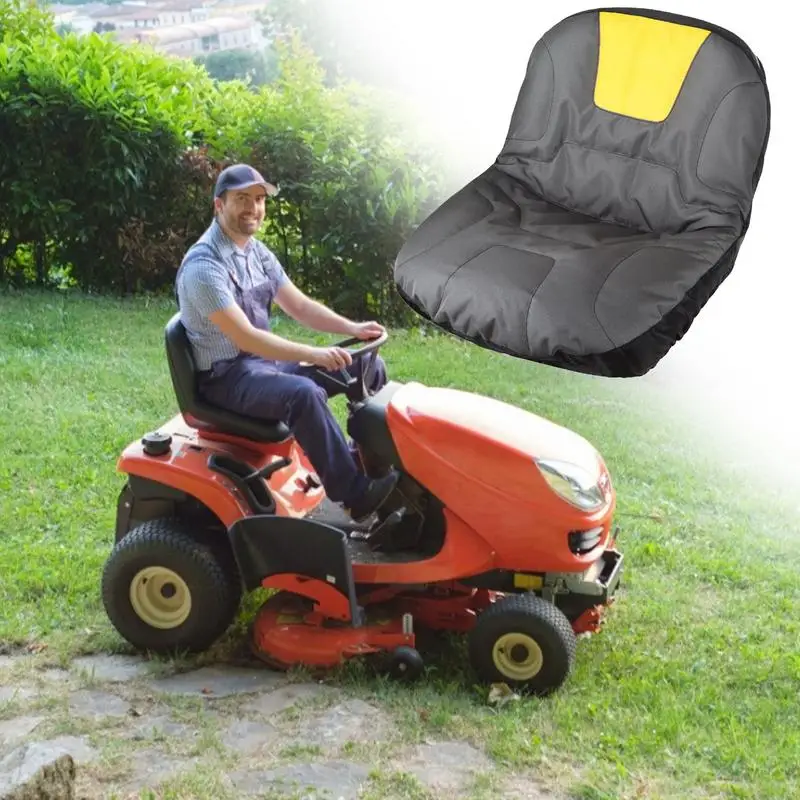 Riding Lawn Mower Cushioned Seat Cover for John Deere Mower Tractor & Gator Weatherproof Seats 600D Oxford cloth