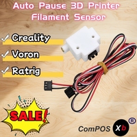 Auto Pause 3D Printer Filament Sensor - 0.1mm Precision for Creality Ender-3 V3 KE/SE/S1 Pro, Voron, Ratrig (Direct Drive Ready)