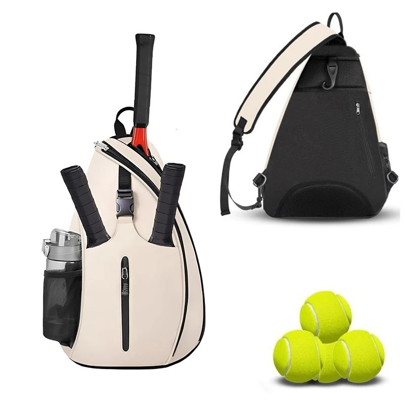 Waterproof Multi-Sport Tennis Pickleball Backpack Crossbody/Sling Bag Racket Bag Outdoor Portable Badminton Racket Bag