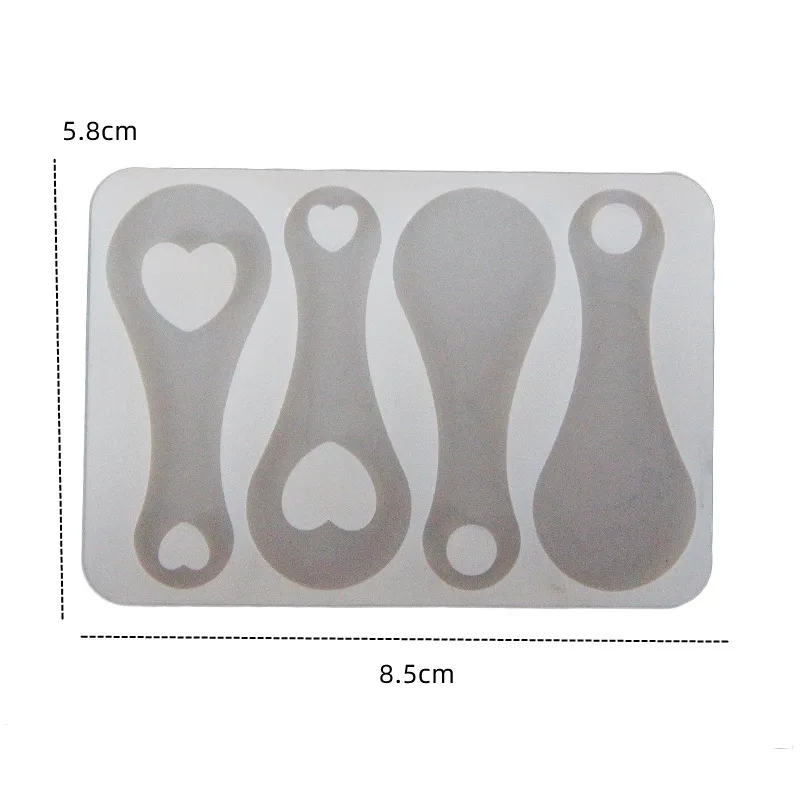 Key Chain Pendant Mirror Silicone Mold DIY Supermarket Shopping Cart Token Crystal Epoxy Resin Mold