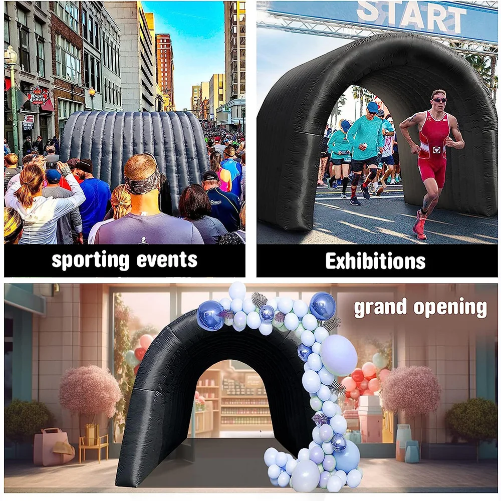 Inflatable Tunnel Sports Tunnel Entrance with Blower Inflatable Tunnel Tent for Business Advertising Event Exhibition Promotion