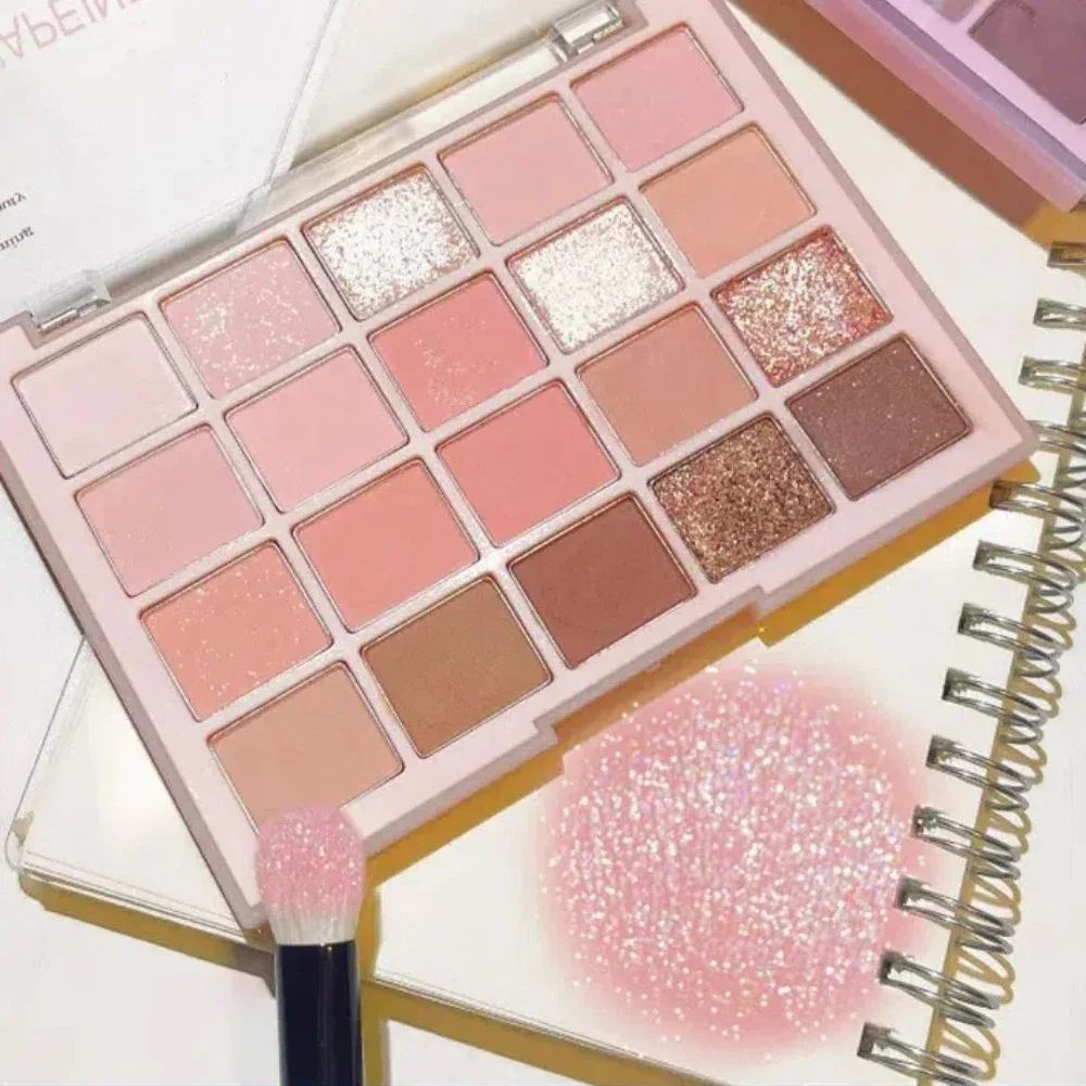 20 Colors Low Saturation Korean Eyeshadow Palette Purple Matte Pearlescent Long Lasting Waterproof Glitter Eye Shadow Eye Makeup