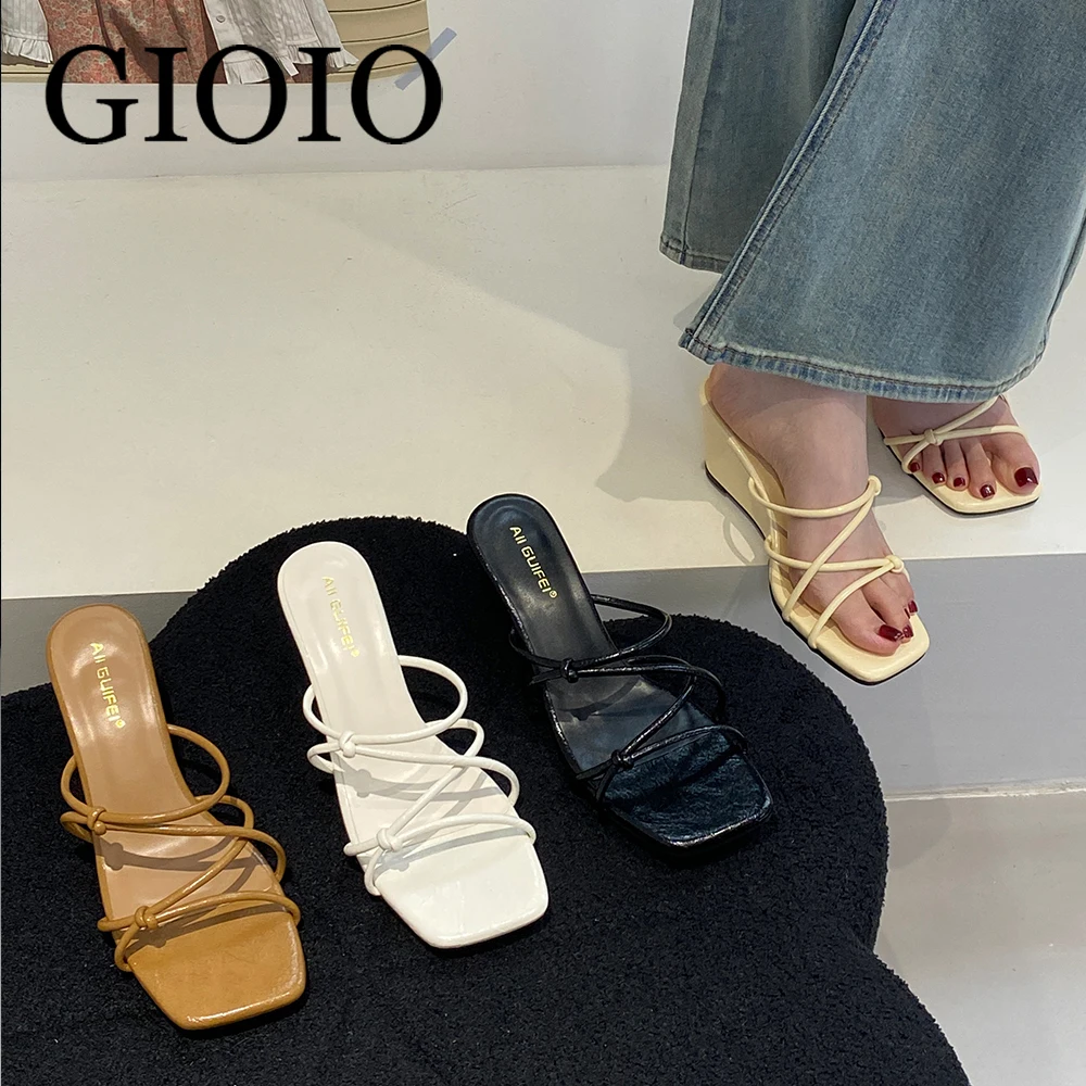 

Fashion Wedges Sandals Slides Women high Heels Shoes New 2026 Summer Outdoor Casual Female Slippers Ladies Sandals Wedges Shoes