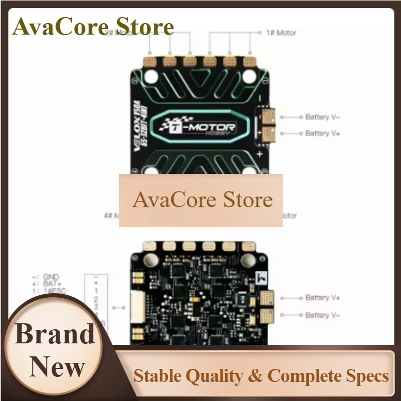 AvaCore1pcs T-MOTOR V50A 6S 4IN1 32BIT ESC Electronic Speed COntroller For FPV RC Racing Drone Motor