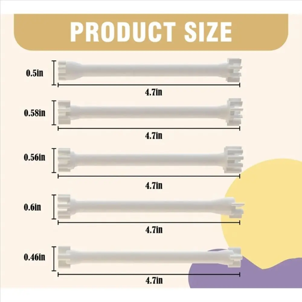 5Pcs 10 Petal Shapes Flower Pattern Dotting Tool Set Double Sided 3D Printed Mandala Dot Art Tools Creative Multi-purpose