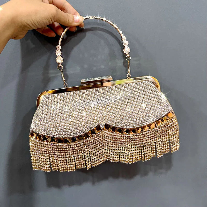 Women Handbag Bags For Women 2024 Party Clutches Fashion Cylinder Mini Evening Purse Crossbody Shoulder Bag Gold Box Clutch