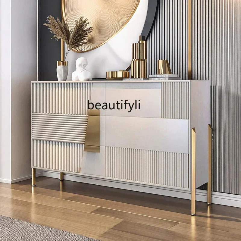 

newItalian light luxury porch cabinet modern simple storage household dining side locker living room drawer cabinet