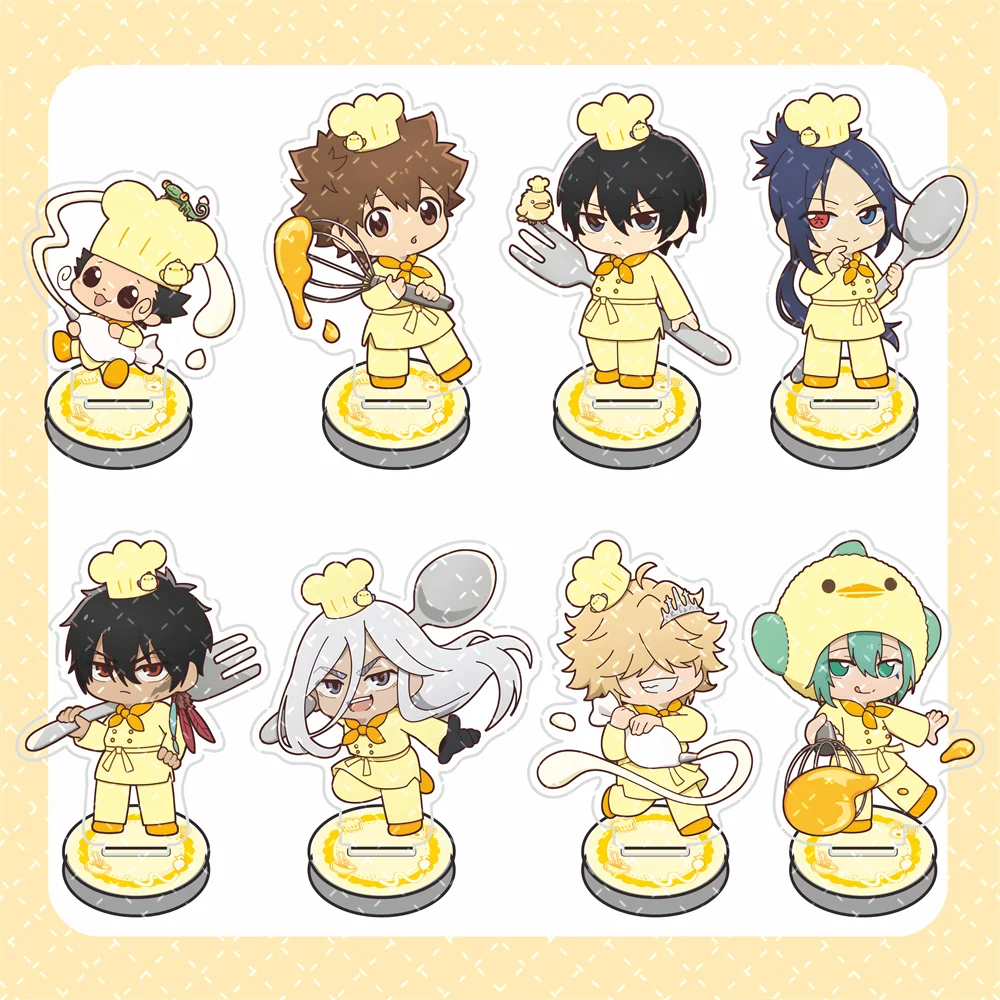 HITMAN REBORN 10cm Acrylic Stand Figure Chef Uniform Themed Keychain Character Standee Collectible Decor Gift for Anime Fans