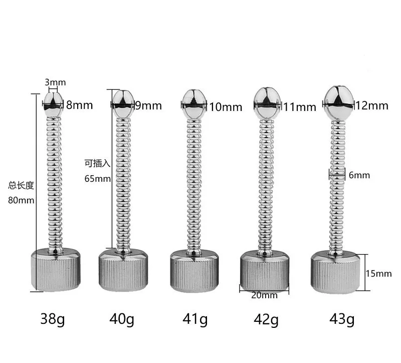 Dilatador do galo do aço inoxidável para estimulação uretral masculina, tubo do pénis, bloqueio uretral, expansão do olho do cavalo, pau de metal, flertando