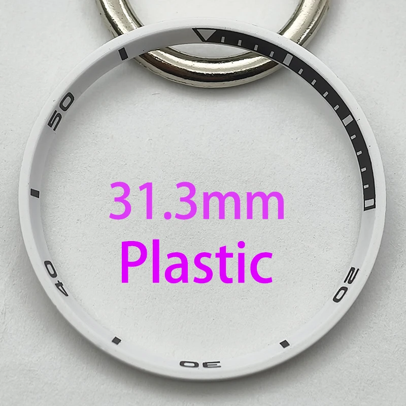 Dia 31.3mm Chapter Ring Fits 6105 6309 Turtle Captain Willard Samurai Diving Watch Case NH35 NH36 Movement Watch Refit Part view 4