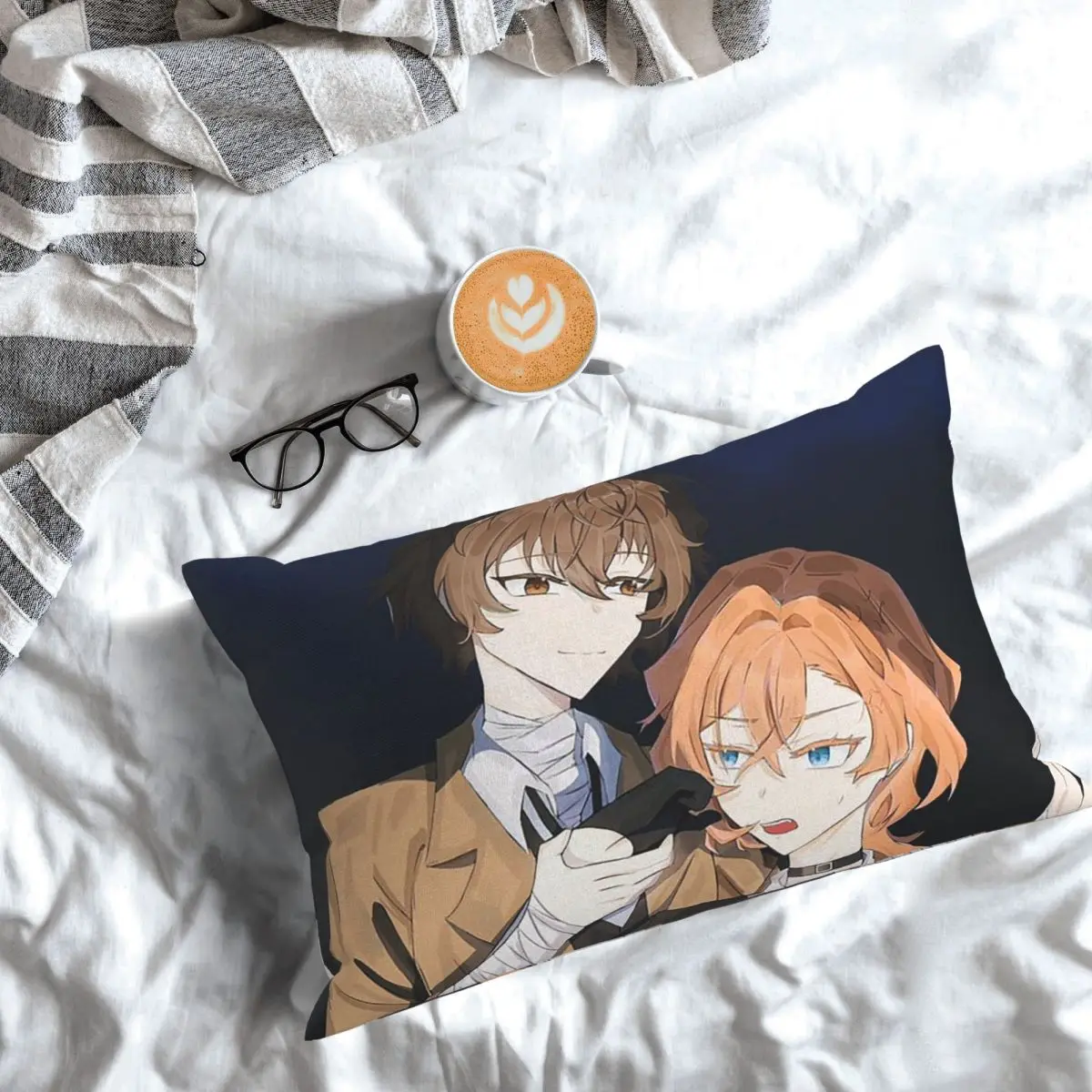 Bungou Stray Dogs Wan Anime Dazai And Chuuya Rectangle Pillowcase Cushion Cover Decorative Bedroom Bed Home Comfort Throw Pillow