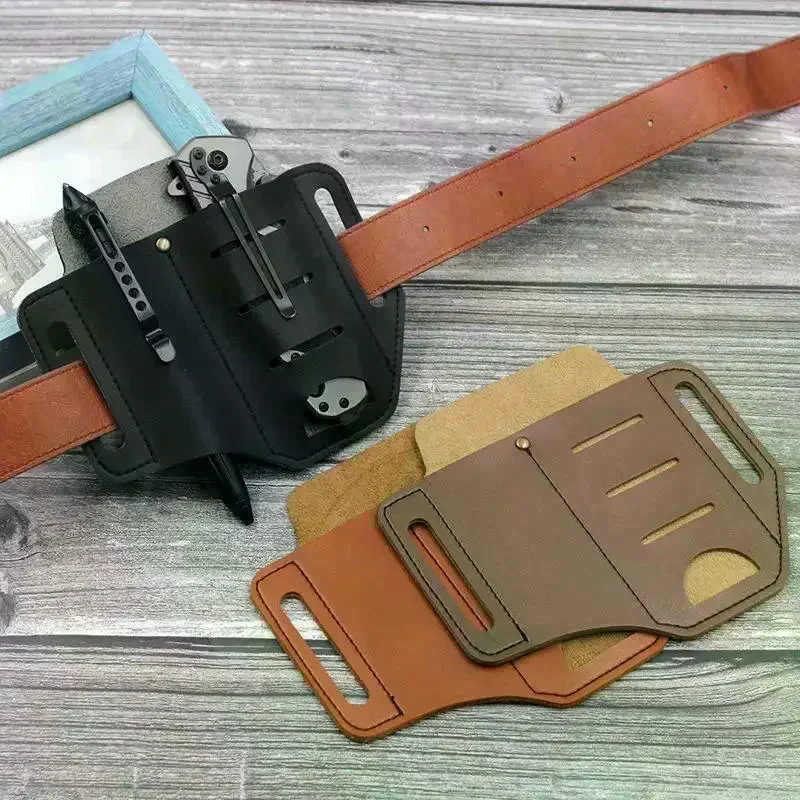 Leder Werkzeugtasche EDC Hüfttasche - usage example