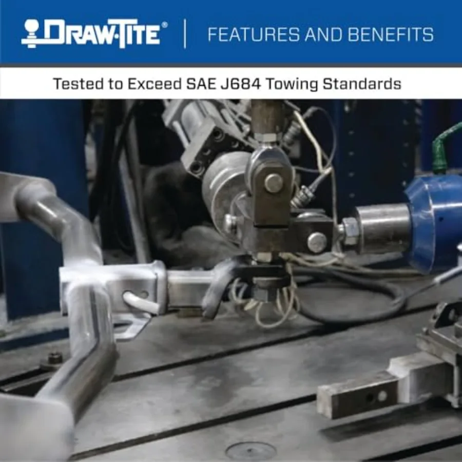 وصلة مقطورة من الفئة 2 مقاس 1.25 بوصة باللون الأسود متوافقة مع 20172025 Honda CRV #3