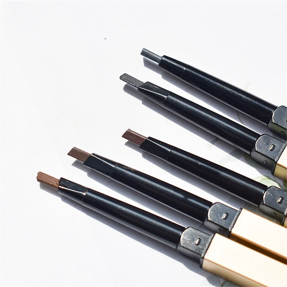 Double Ended Eyebrow Pencil Waterproof Sweatproof Lasting Non-Fading Eyebrow Enhancers Eye Makeup Cosmetic Tools With Brush