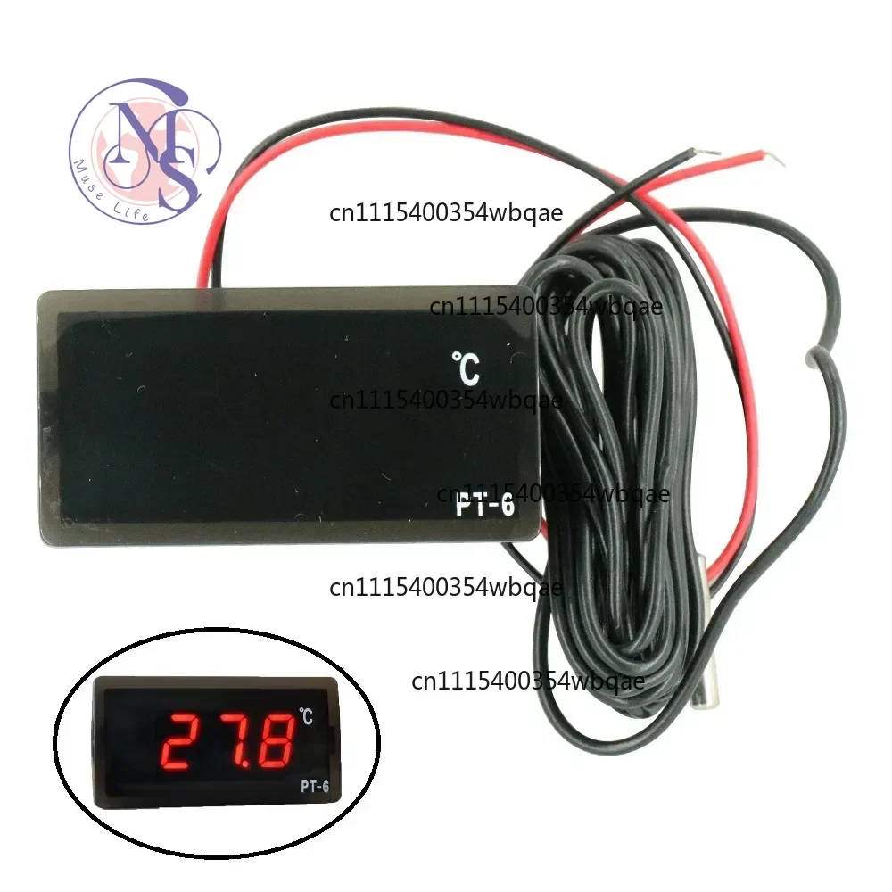 ZOCI-FOR-AC220V Digital Thermometer 2M NTC Sensor PT-6 Vehicle Temperature Monitor Module, Replacement Parts