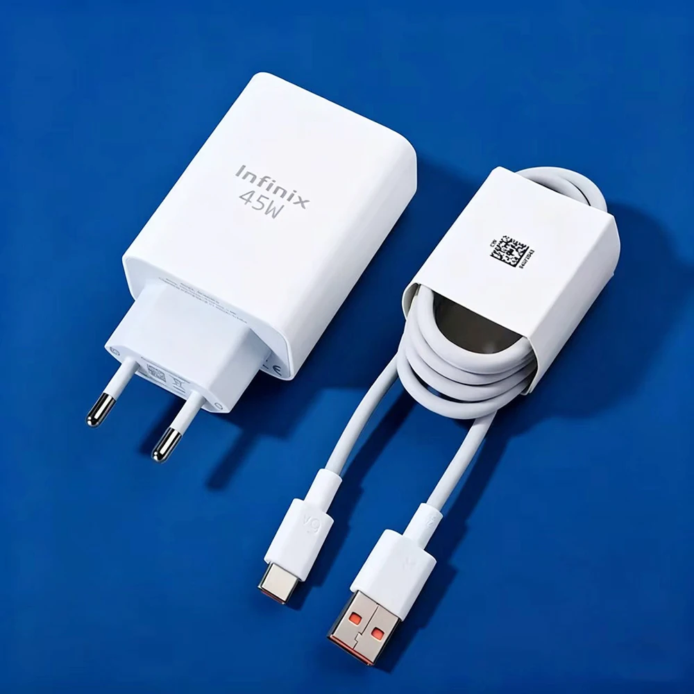 Infinix 45W EU Super Fast Charging Wall Power Adapter For Note 70 60 50 40 Ultra Pro GT 50 30 Hot 70Pro 60i 50i Pro Smart 10 9 8