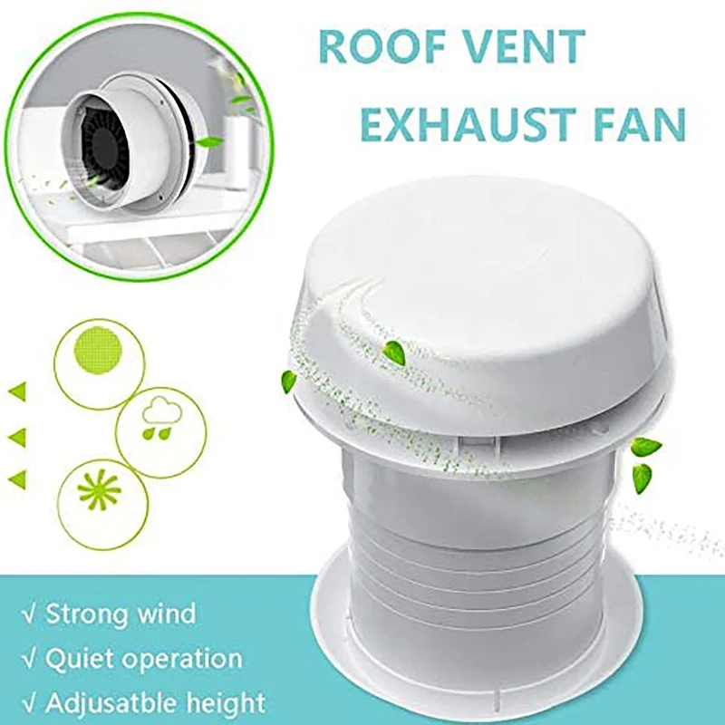 DC12V Trailer Roof Air Ventilation Round Vent for RV Caravan Boat Vent Fan with Low Noise