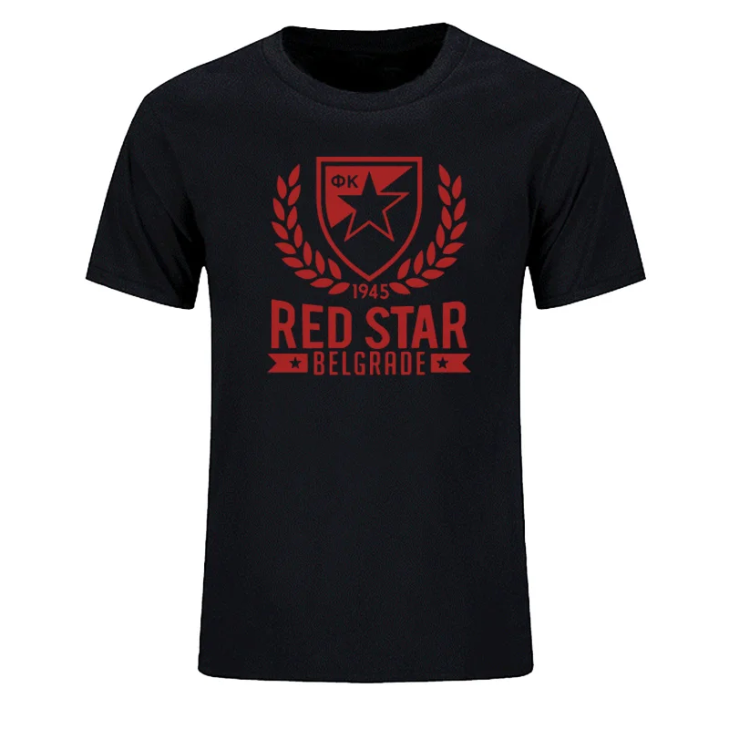 Summer Red Star Belgrade Serbia T-shirt Male Short-Sleeve Fashion High Quality Printing Cotton Round-neck Eu Size XS-5XL Tee