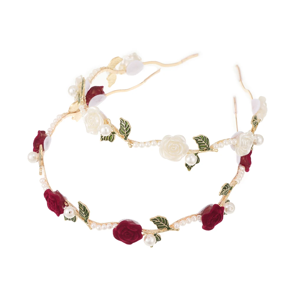 أربطة شعر مصنوعة يدويًا من اللؤلؤ الوردي للفتيات ، أربطة رأس للنساء ، رباط شعر جميل ، طوق رأس ، إكسسوارات شعر ، جديدة