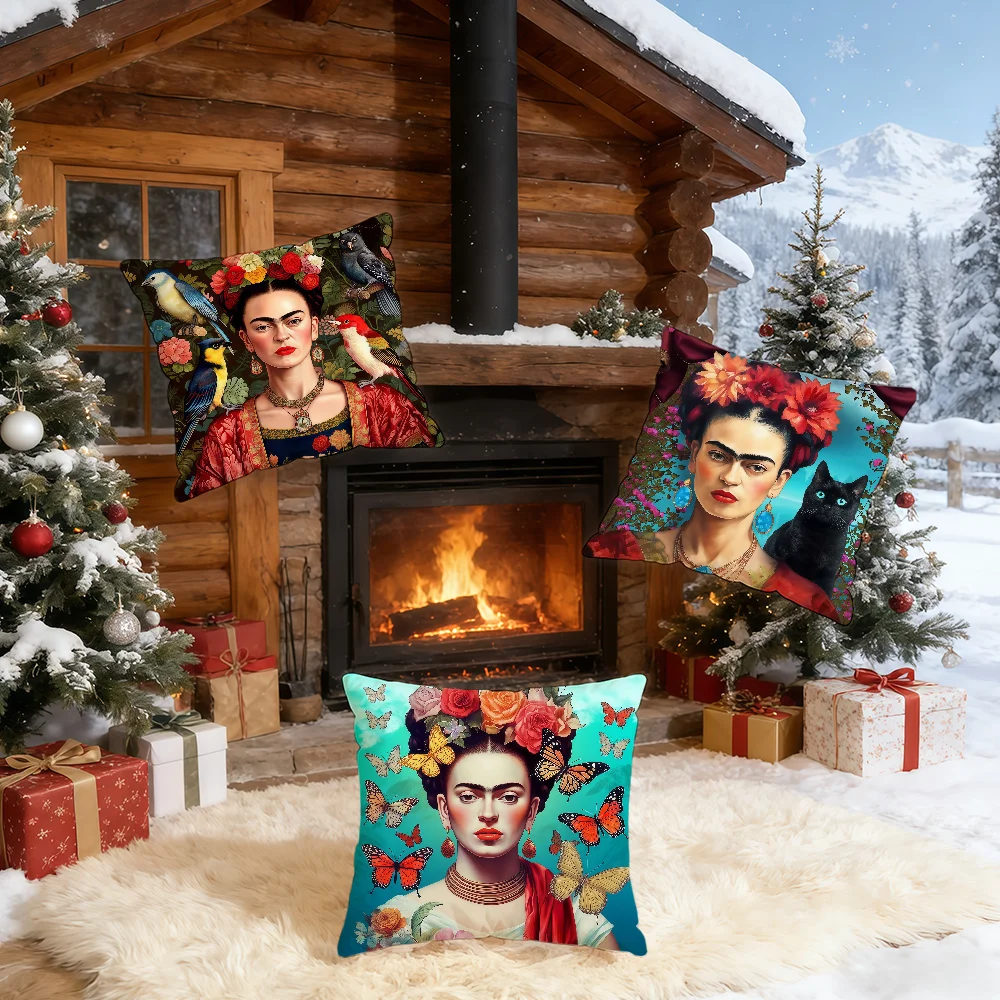 Art F-Frida K-Kahlo-ES cushion cover Home Bedding Sofa living Room pillowcase Simple Soft Skin Cushion Cover Party Gift