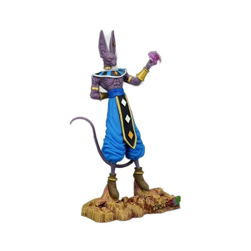 Figuras de ação dragon ball beerus deus da destruição whis jiren toppo goku modelo ornamento estátua figura decoração de mesa