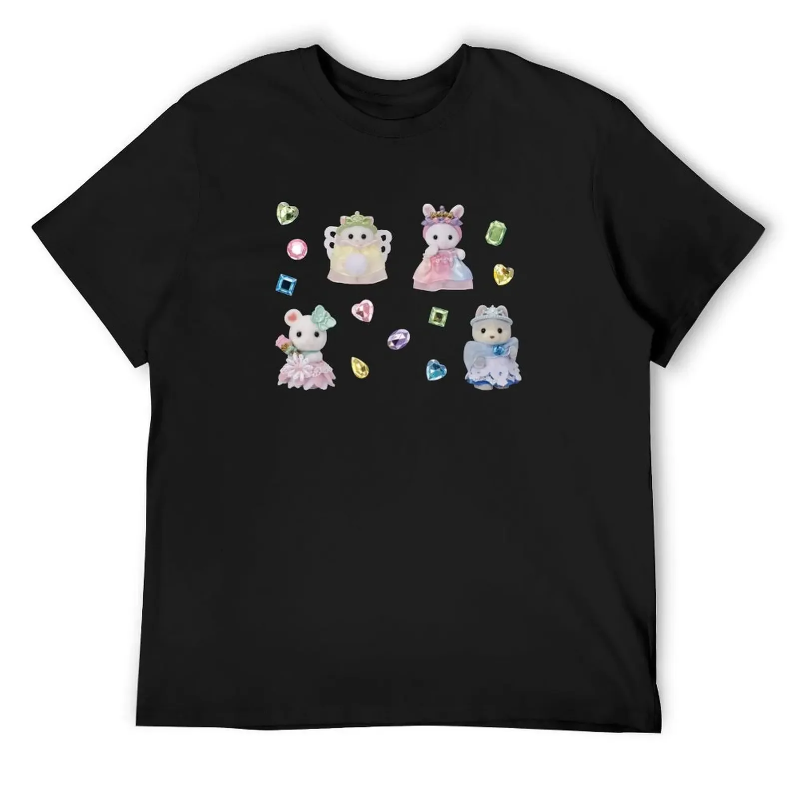 Princess Calico Critters with Gemstones T-Shirt tees heavyweights tshirts for men