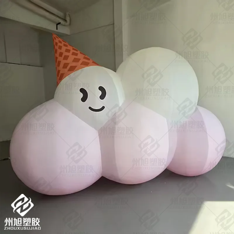

Inflatable cloud ice cream marshmallow air model Market Camping park outdoor lighting decorative props