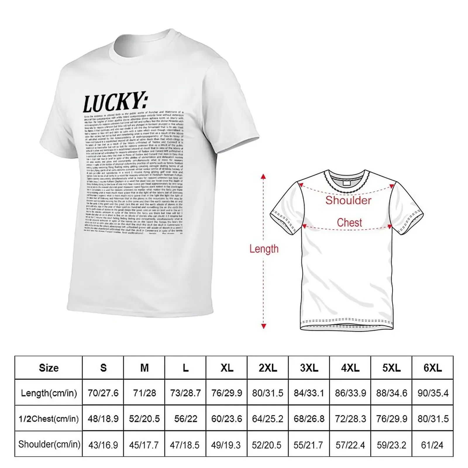 Waiting for Godot - Lucky's Monologue T-Shirt sports fans for a boy shirts graphic tees workout shirts for men