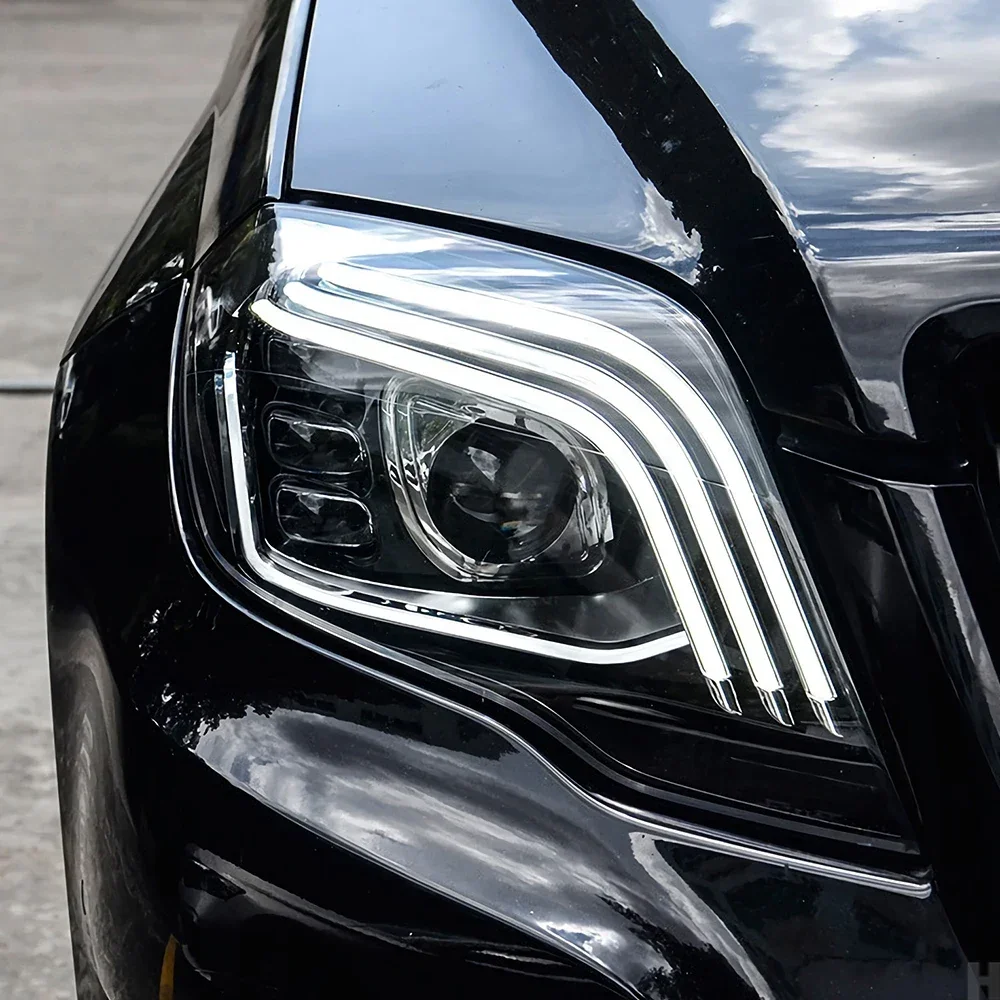 

Автомобильные фары для Mercedes-Benz GLK 2013-2015 X204, обновленный дизайн Maybach, передние фары в сборе, светодиодные линзы-проекторы, аксессуары