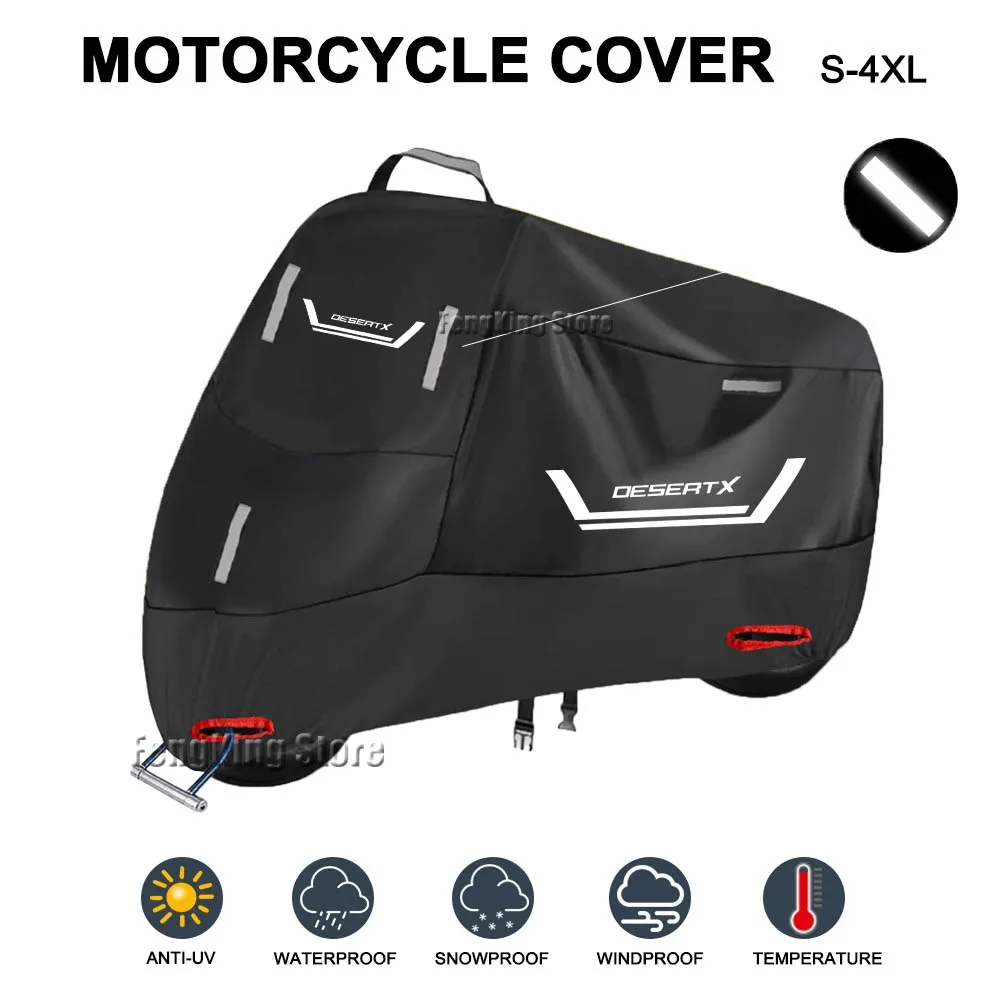 

For Ducati Desert X DesertX Motorcycle Cover Waterproof Outdoor Motorbike Rain Dustproof Snow Sun UV Protector