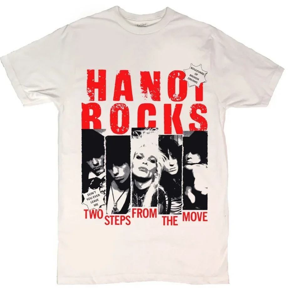 Hanoi Rocks Two Steps Men's T-Shirt SAND T-Shirt Singned S-4XL CG282