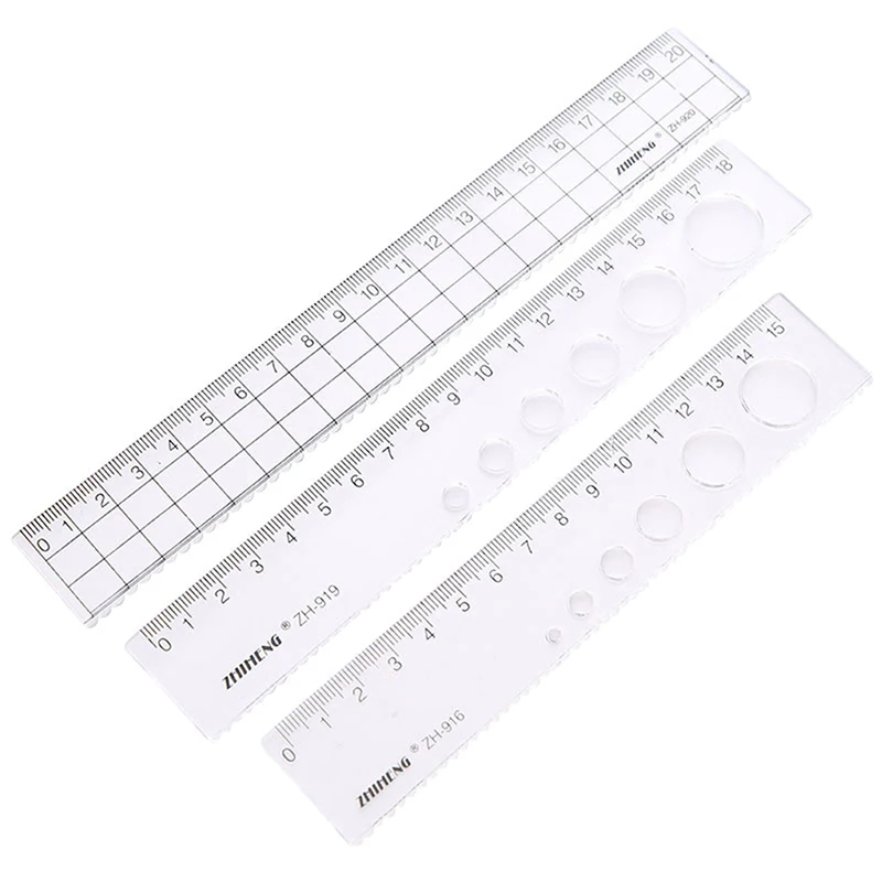 Ruler 15cm 18cm 20cm Simple Transparent  Acrylic Rulers Ruler Square Ruler Cute Stationery Drawing Office School Supplies