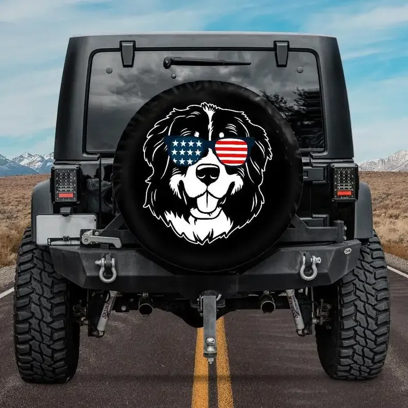 Spare Tire Cover, Bernese Mountain Dog Tire Cover, Car accessories Bernese Mountain owner, Pet Spare Tire Cover, Camera hole, Am