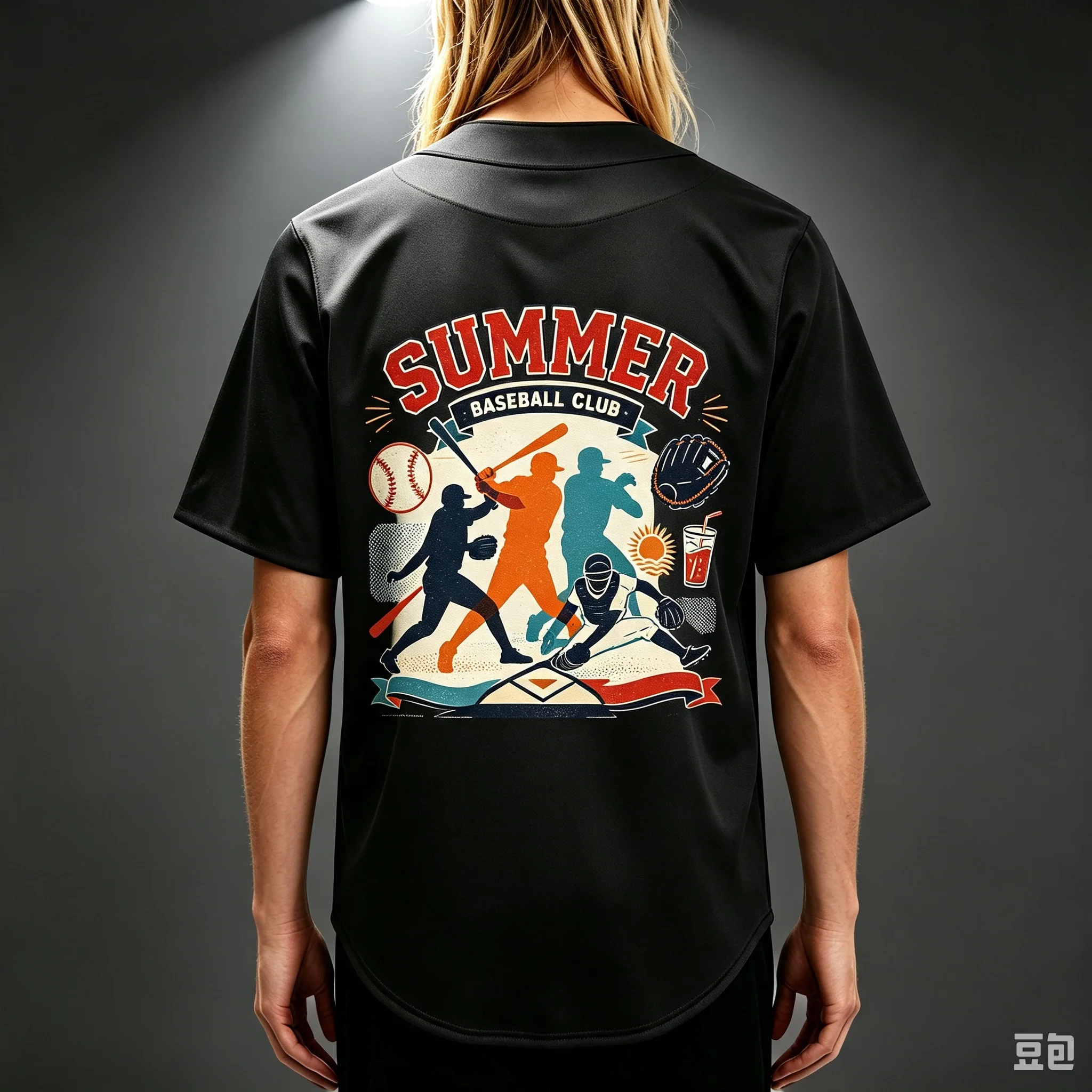 Men's Vintage Short-Sleeve Baseball Jersey Button-Down T-Shirt 'Play for the Game' Graphic Print Sports Uniform Shirt