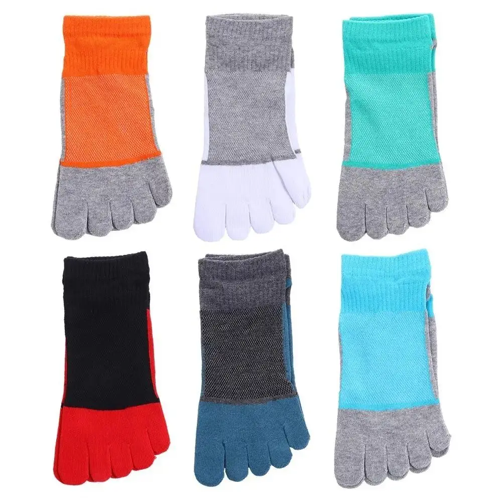 

1Pair Pure Cotton Five Finger Socks Breathable With Toes No Show Ankle Socks Sports Anti Friction Men Shaping Sock