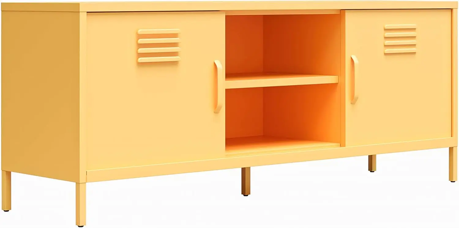 Cache Metal Locker-Style TV Stand for TVs up to 65