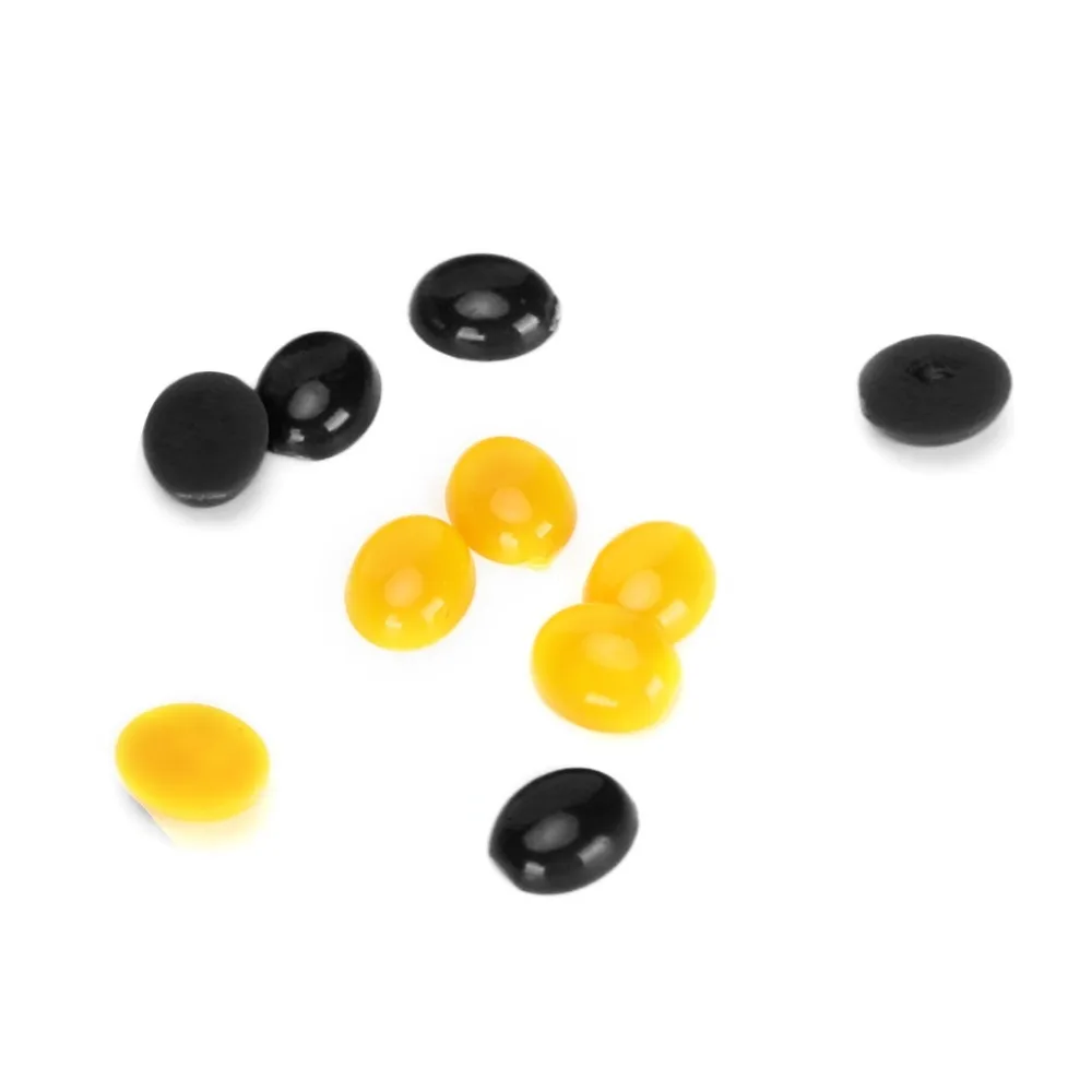 

180pcs Doll Accessories Oval Plastic Eyes Noses Black Yellow Doll Eyes Noses Flat Back DIY Making Toys Doll Making
