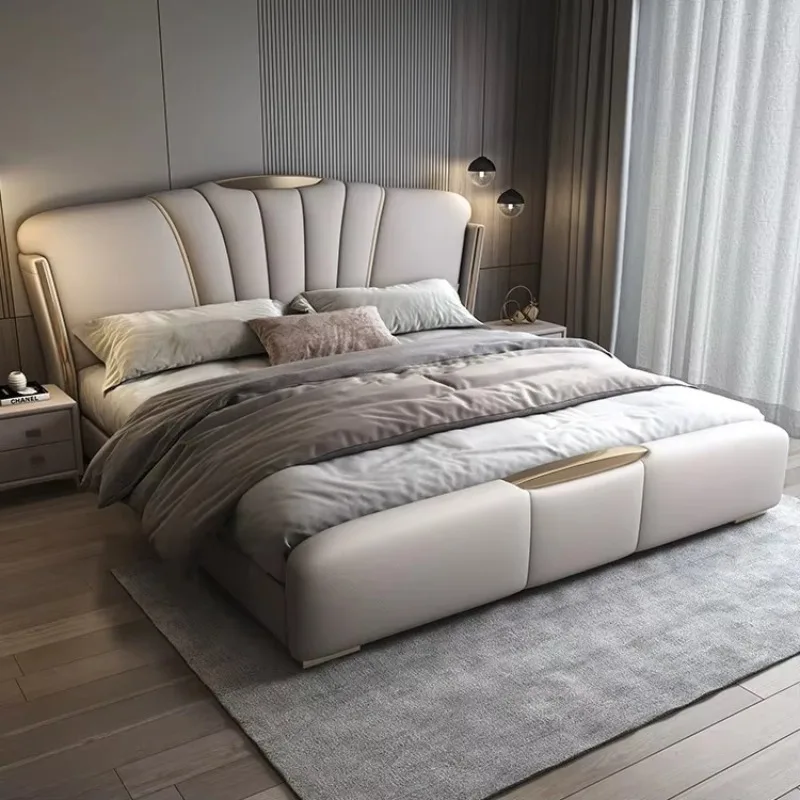 Modern Luxury  Bedroom Furniture Soft Up-holstered Beds king Bed Double Bed Frame Set 180x200 Girls Princess Classic Design